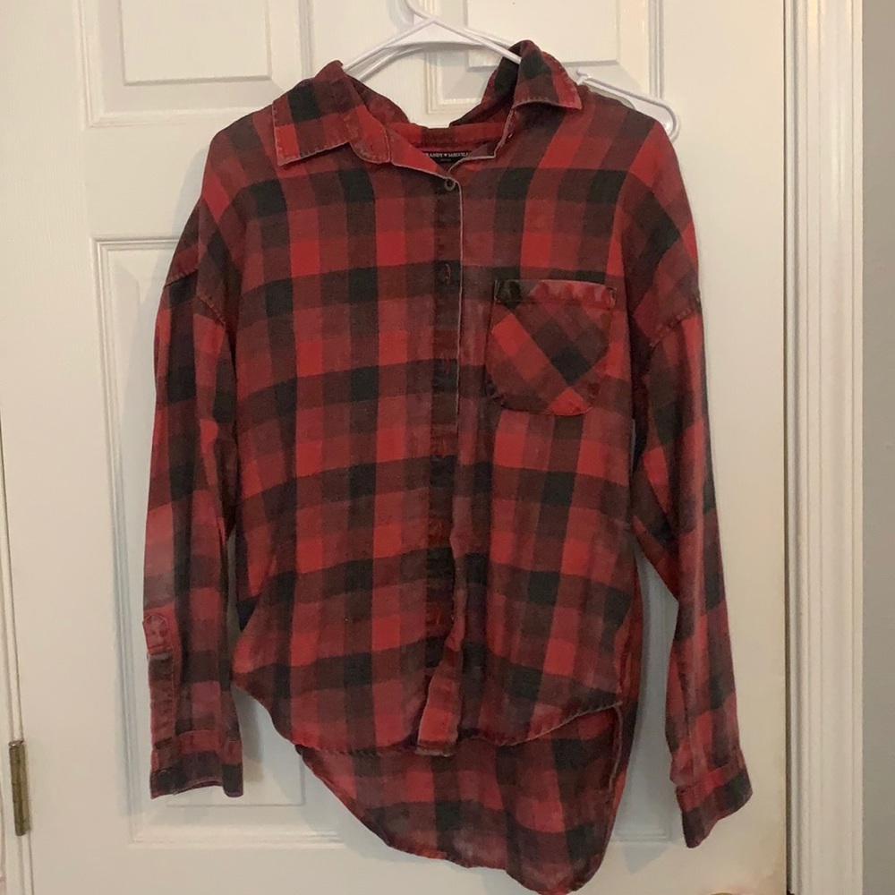 Red and black Brandy Melville flannel. Super soft